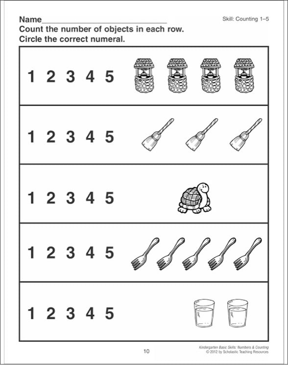 Kindergarten Basic Skills: Numbers & Counting By 155