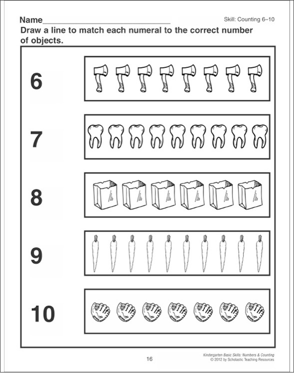 Kindergarten Basic Skills: Numbers & Counting by