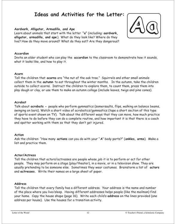 Letter of the Week by Letter of the Week by