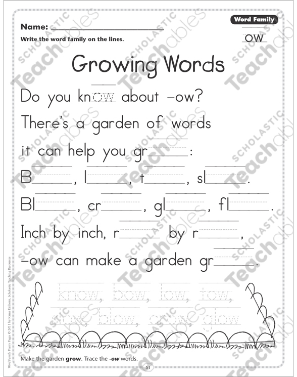 growing-words-word-family-ow-word-family-poetry-page-by