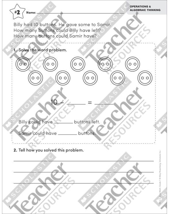 Write & Draw Math Grade 1 by Mary Rosenberg