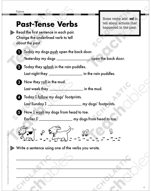 Verb Tenses Grade 3 Differentiation Pack by