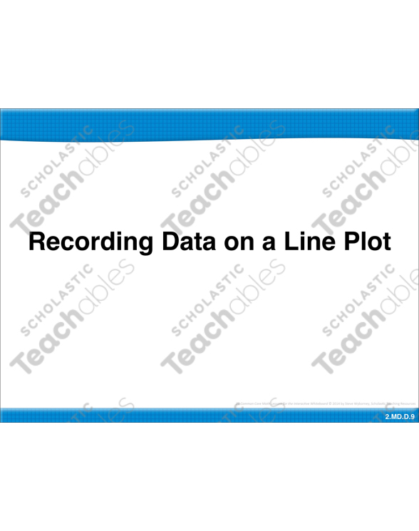 Recording Data on a Line Plot Math Lesson by