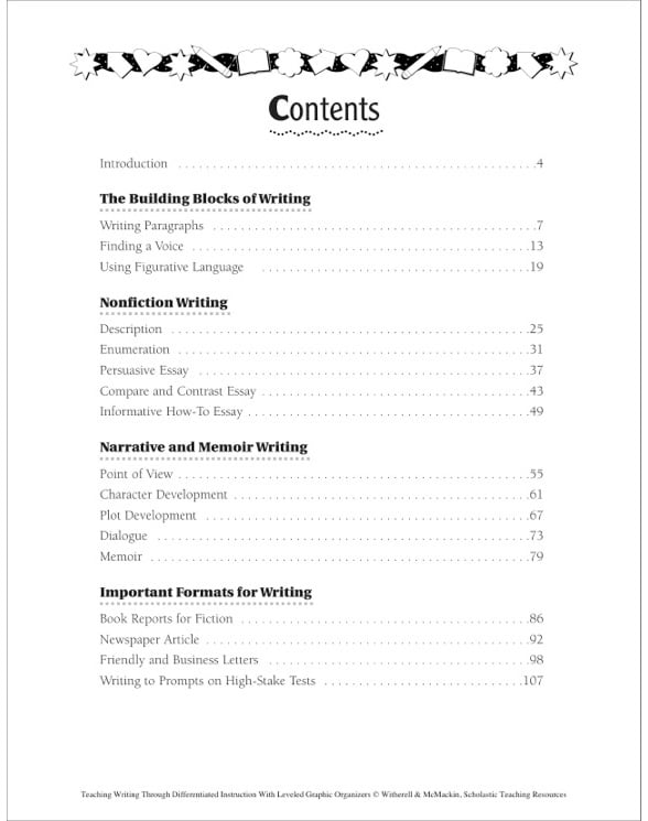 Teaching Writing Through Differentiated Instruction With Leveled Graphic Organizers By Mary C 2086