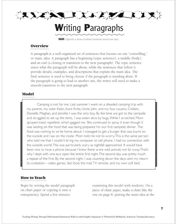 Teaching Writing Through Differentiated Instruction With Leveled Graphic Organizers By Mary C 1457