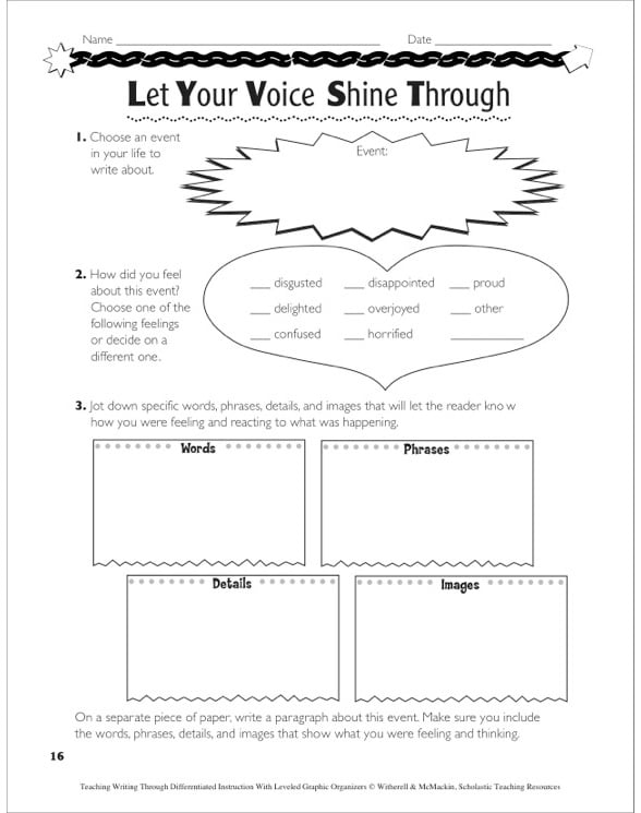 Teaching Writing Through Differentiated Instruction With Leveled Graphic Organizers By Mary C 7295