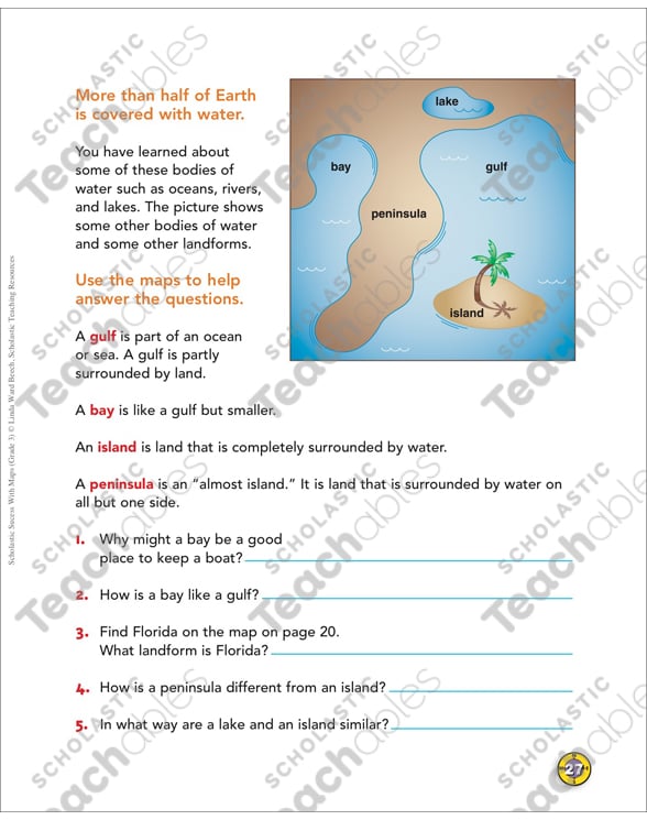 Landforms Grade 3 Map Skills By   9781338021578 Si02 588x745 