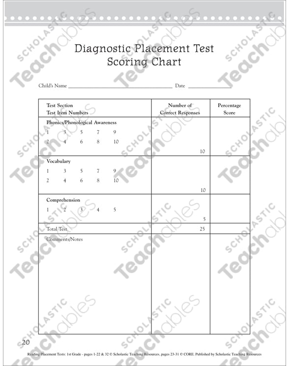 reading-placement-tests-first-grade-by