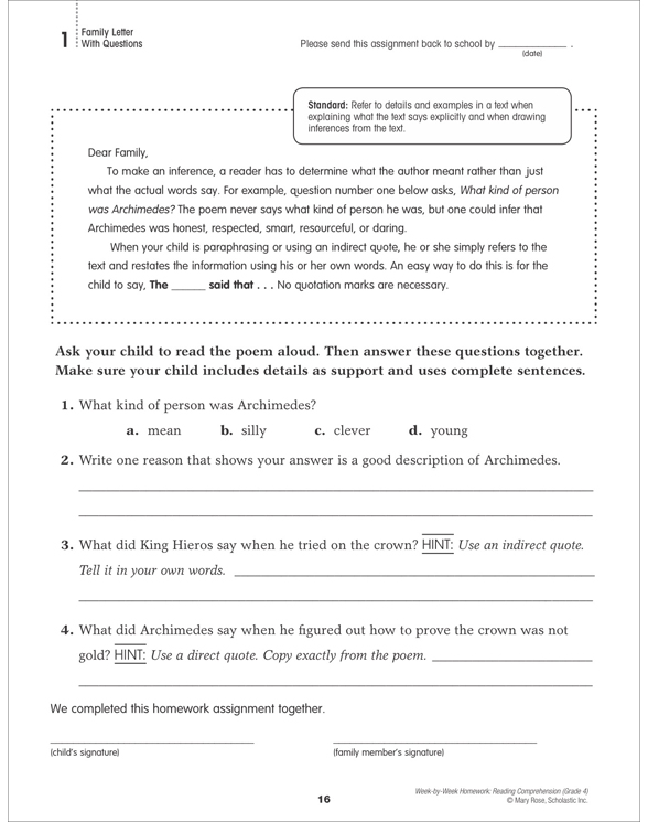 Week by week homework reading comprehension grade 4 pdf 06 picture
