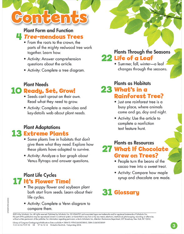 Scholastic News Science Reader Plants by
