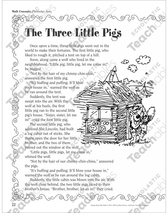 Three Little Pigs Story Printable