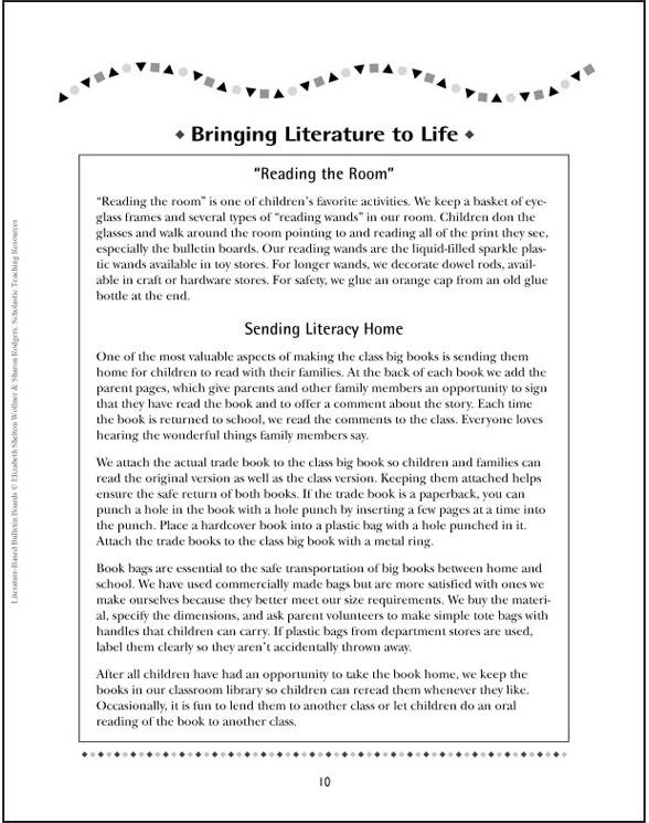 LiteratureBased Bulletin Boards by Elizabeth Shelton Wollner;Sharon