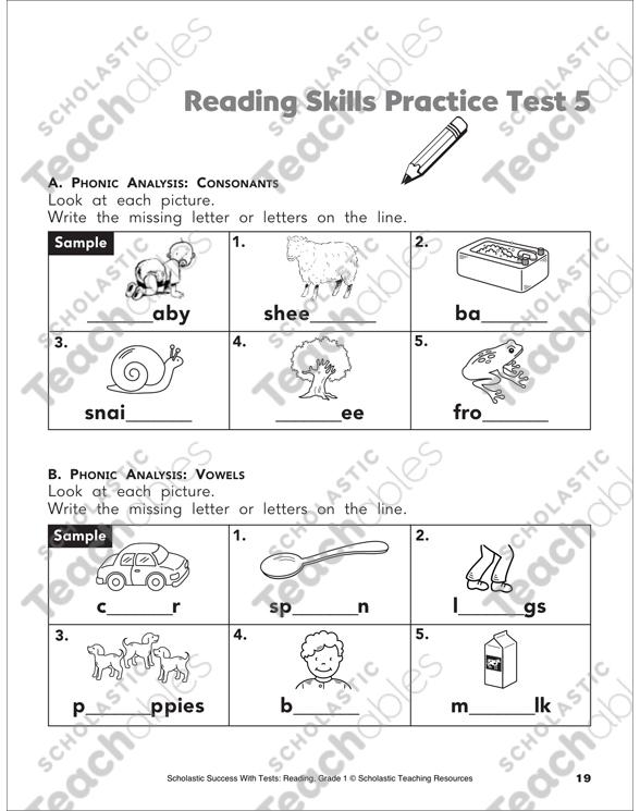 Practice Test 5 Reading Skills Grade 1 By practice-test-5-reading-skills-grade-1-by