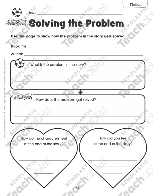 Solving the Problem: Reading Response Bookmark & Graphic Organizer by