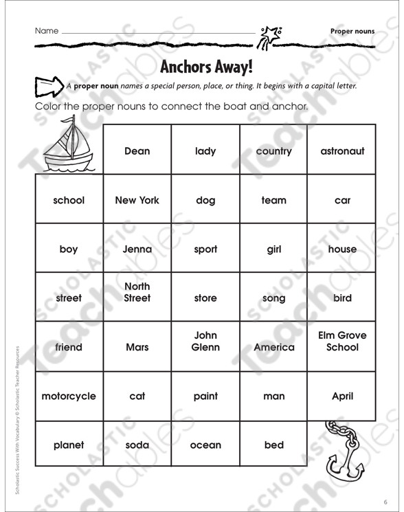 Common & Proper Nouns Grade 3 Differentiation Pack by