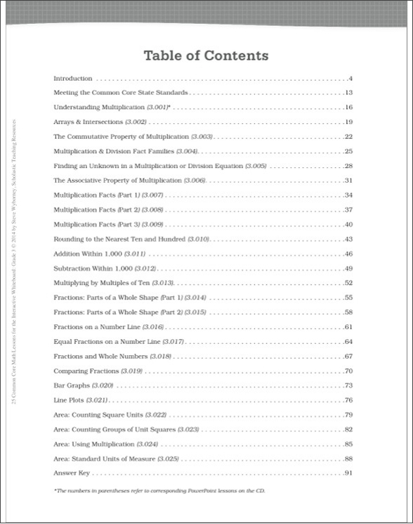 25 Common Core Math Lessons for the Interactive Whiteboard: Grade 3 by ...