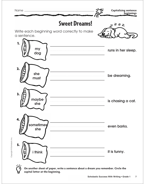 Scholastic Success With Writing: Grade 1 Workbook by