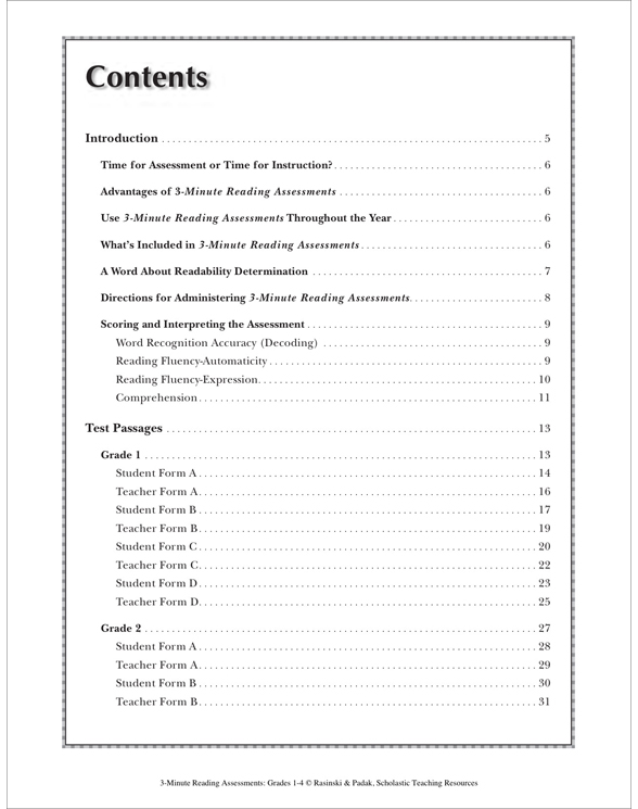 3-Minute Reading Assessments: Word Recognition, Fluency, and ...