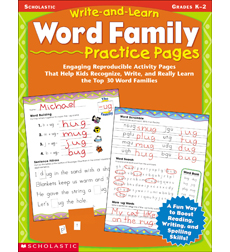 Write-and-Learn Word Family Practice Pages Write-and-Learn Word Family Practice Pages