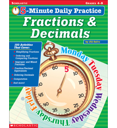 5-minute daily practice : fractions & decimals
