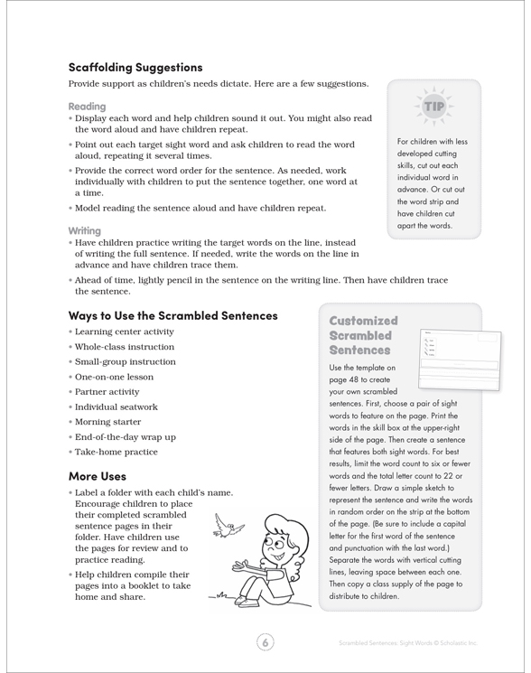 Scrambled Sentences Sight Words By Immacula A Rhodes