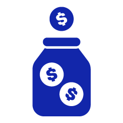 jar with coins icon 