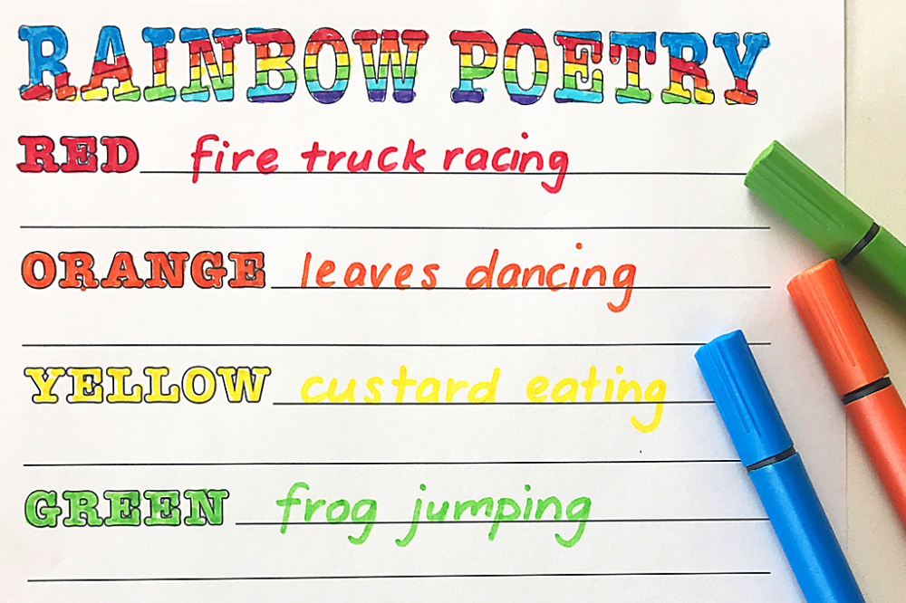 Write Rainbow-Inspired Poetry With Your Kids