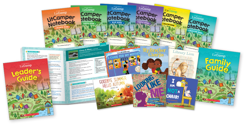 Scholastic LitCamp literacy collections come with text sets, guides, and more.