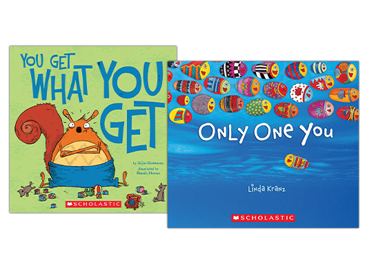 Book covers of "You Get What You Get" and "Only One You."